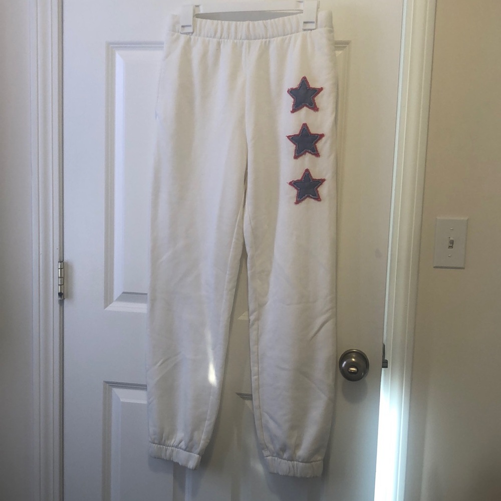 White joggers